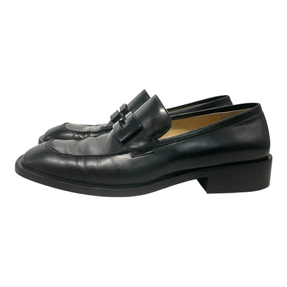 Gucci Vintage 90s Black Leather Interlocking G Slip On Loafer Flats Women’s 6.5 - Picture 3 of 16